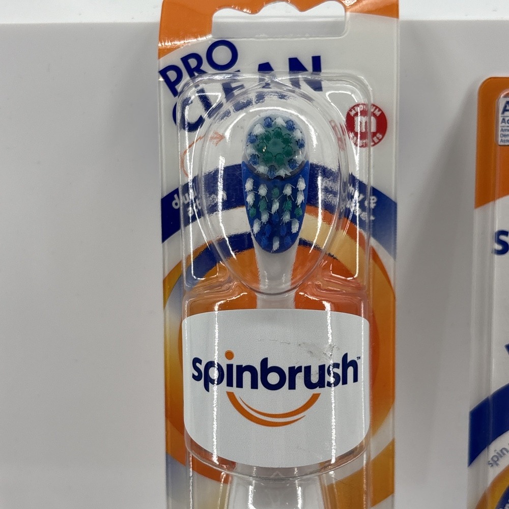 Spinbrush Pro Clean Powered Toothbrush + 2 Replacement Heads Lot New Sealed - Picture 2 of 9